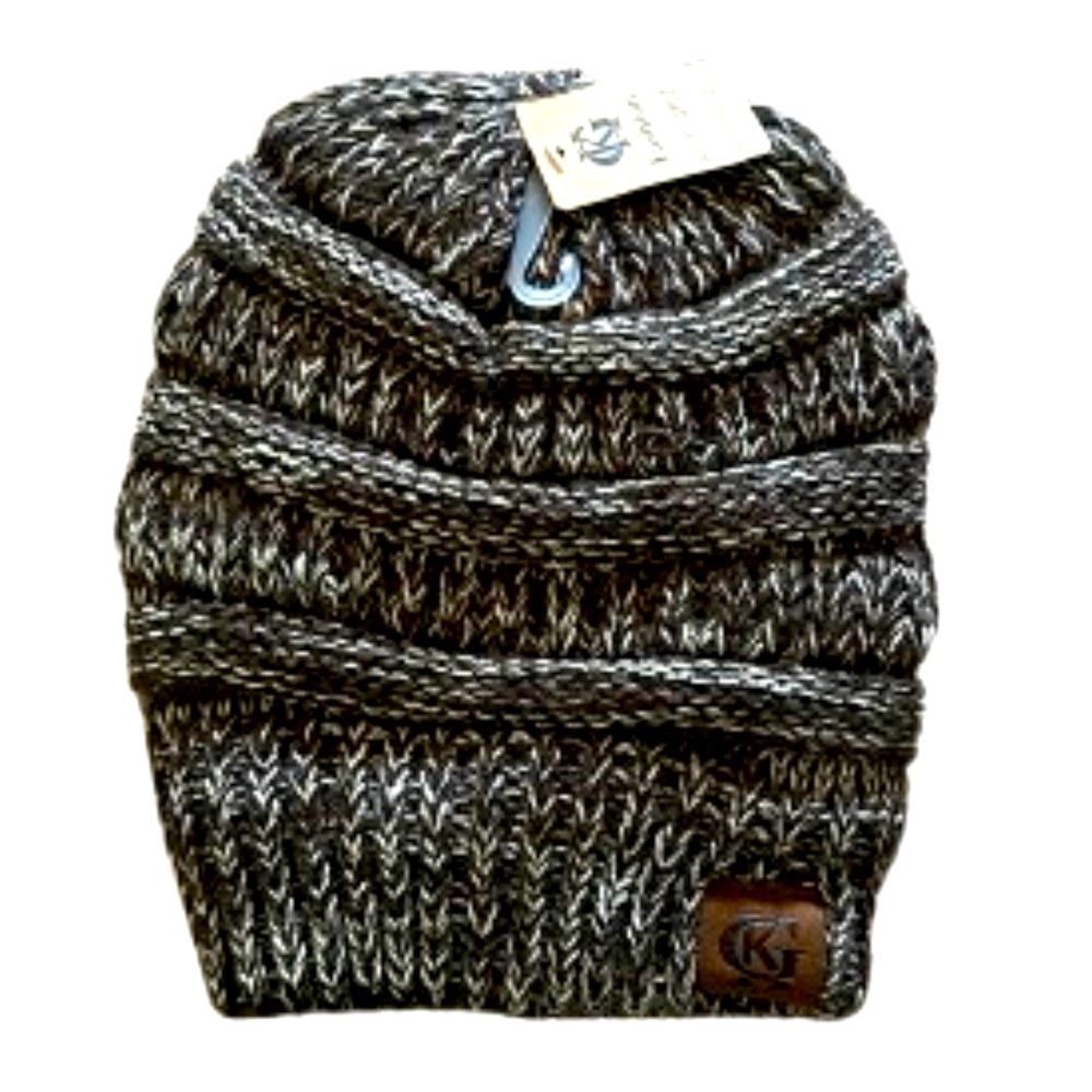 GK NWT brown knit hat with faux fur lining